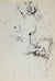 Modernist Figure Sketch<br>Ink, 1950-60s<br><br>#0277