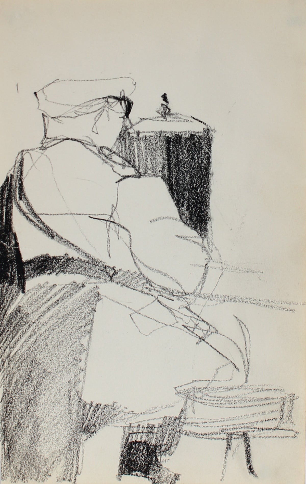 Petite New York Sketch&lt;br&gt;Charcoal, 1950-60s&lt;br&gt;&lt;br&gt;#0289