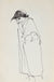 Minimal Figure with a Hat<br>Ink, 1959<br><br>#0365