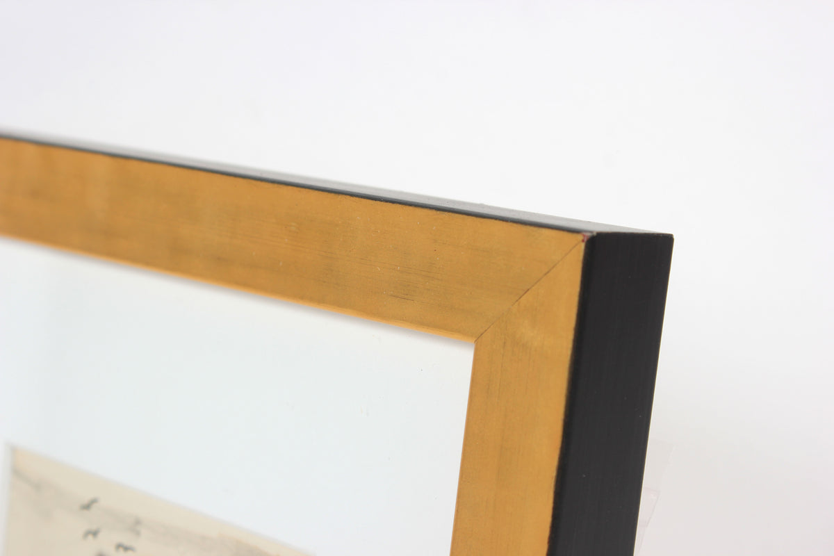 Petite Seascape Ink Wash<br>Mid Century Ink on Paper<br><br>#0479