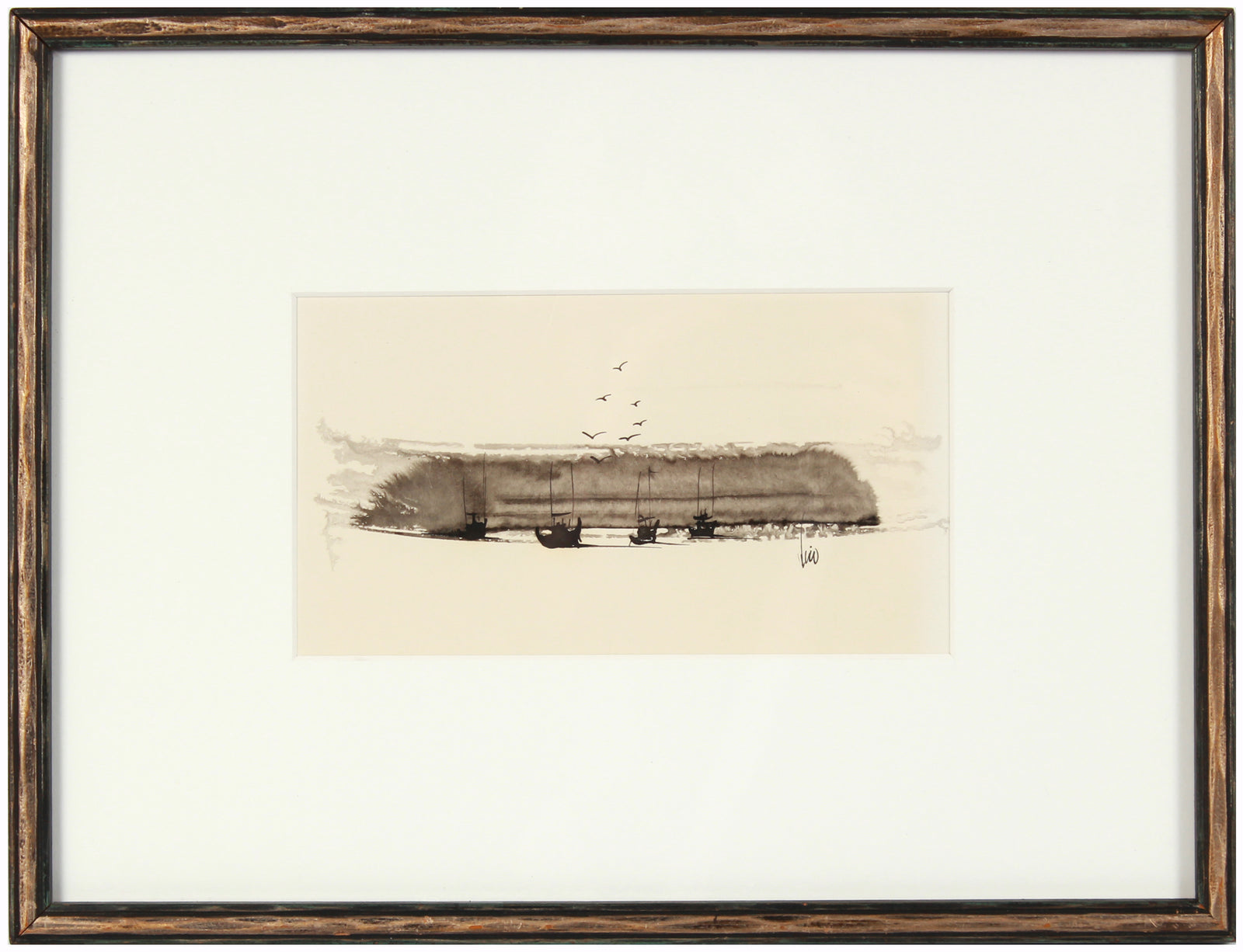 <i>Off the Coast of Mendocino</i> <br>Mid Century Ink<br><br>#0482