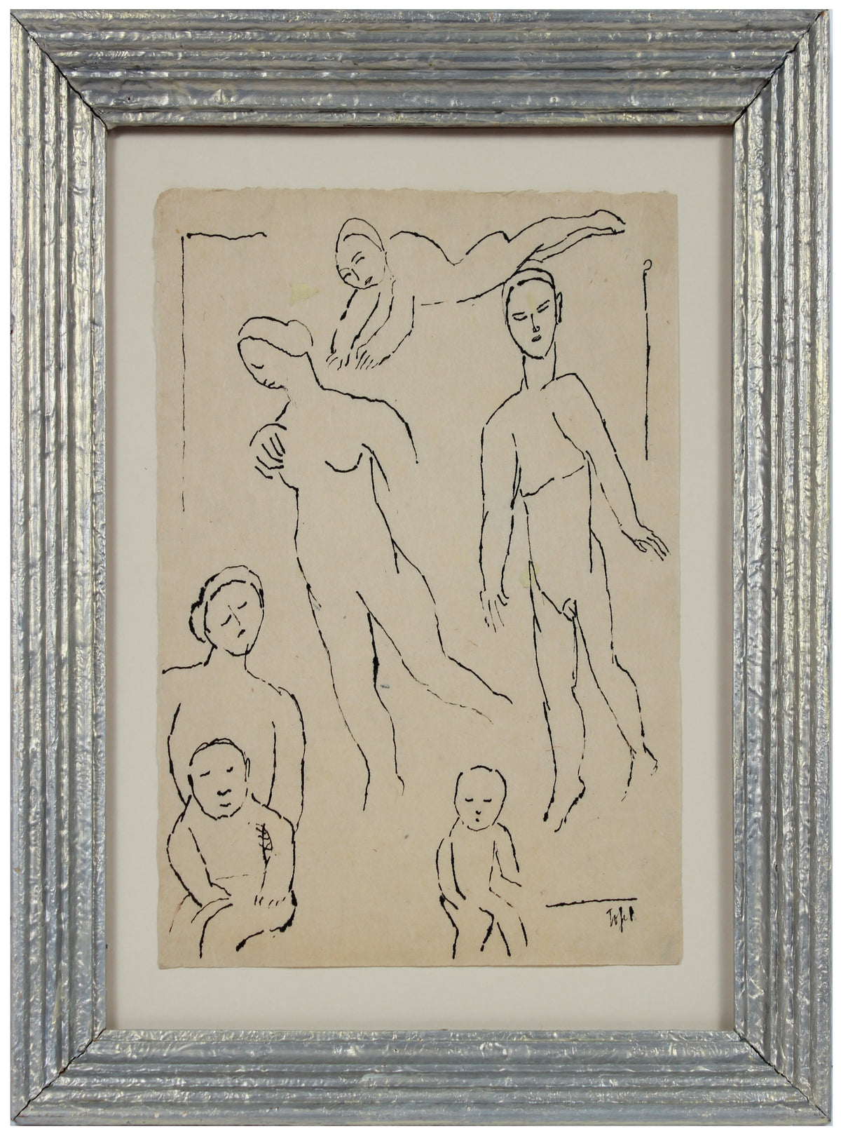 Expressionist Mothers &amp; Babes &lt;br&gt;Early 20th Century Ink &lt;br&gt;&lt;br&gt;#11224
