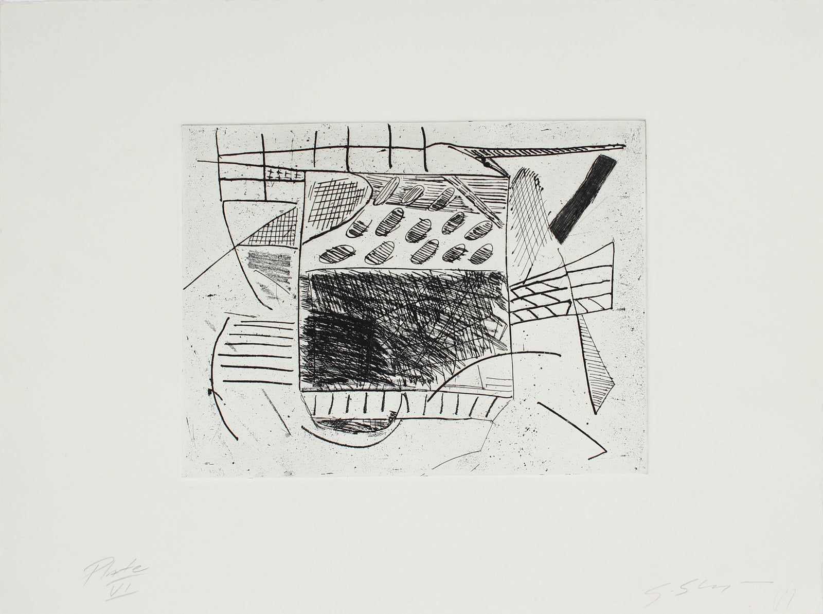 <i>Passing Through - Plate VI</i><br>1990s Etching<br><br>#11716