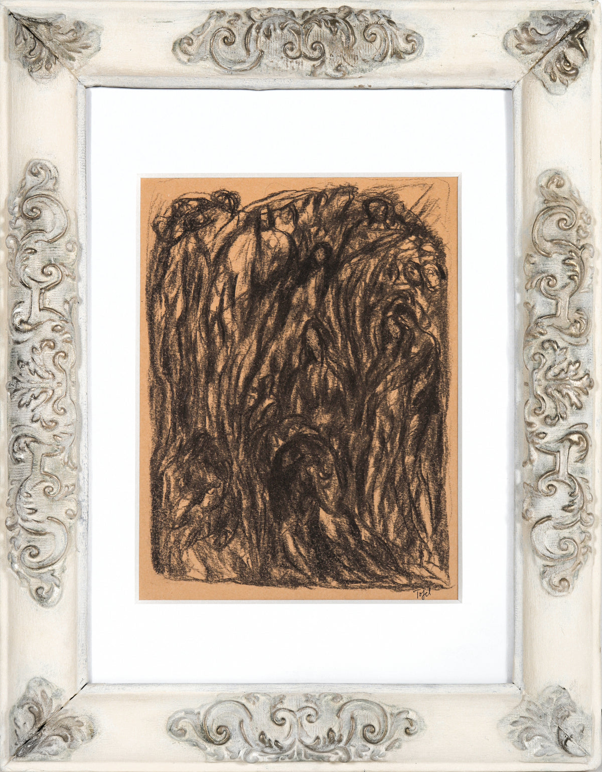 Expressionist Figurative Abstract &lt;br&gt;20th Century Charcoal &lt;br&gt;&lt;br&gt;#11934