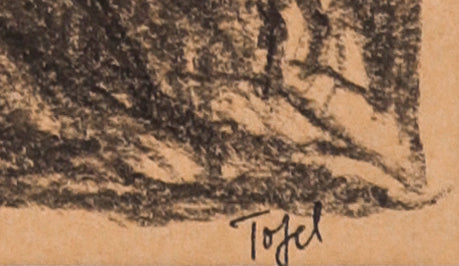 Expressionist Figurative Abstract <br>20th Century Charcoal <br><br>#11934