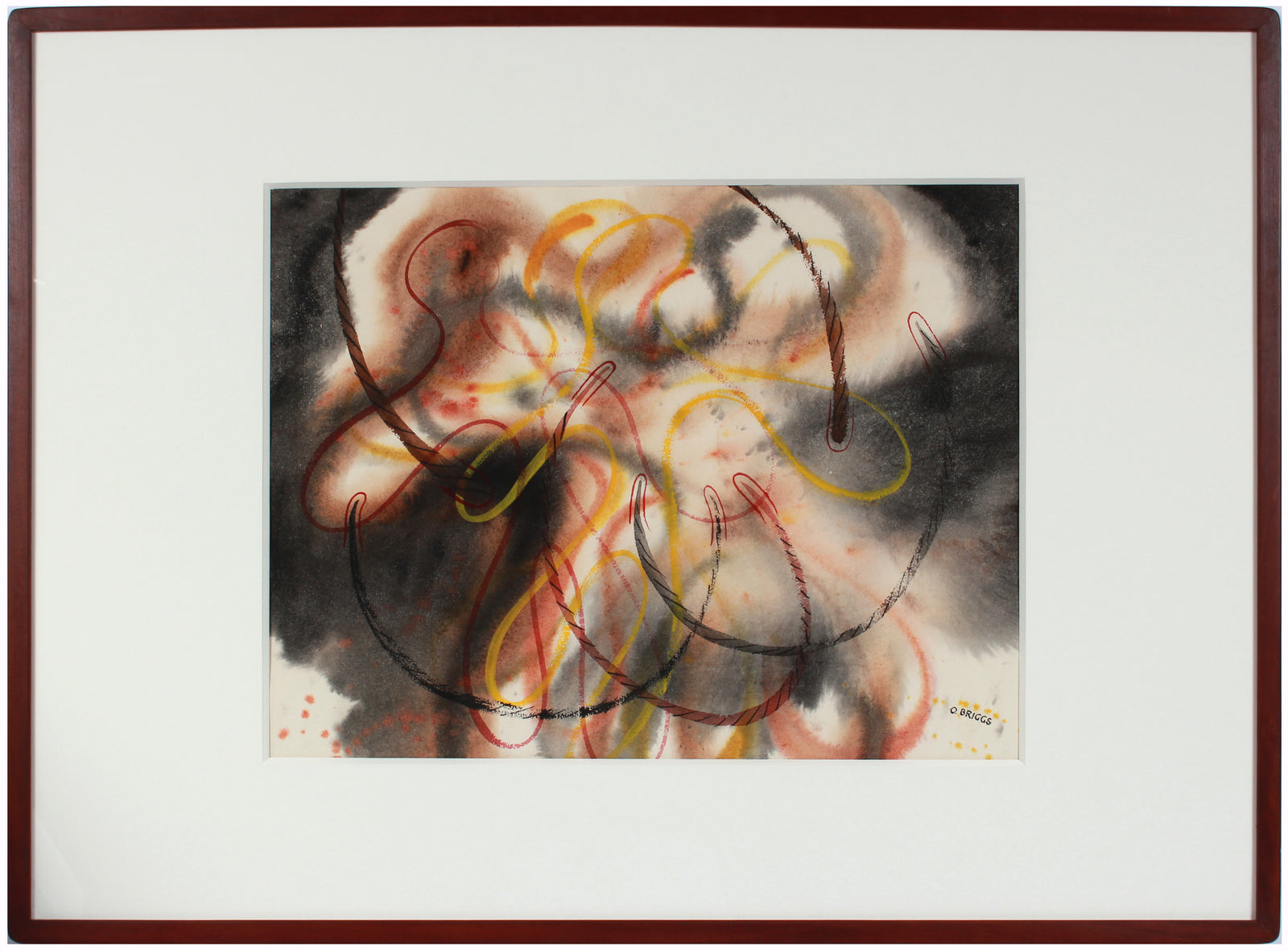 Kandinsky Inspired Abstract <br>Mid Century Mixed Media <br><br>#1193