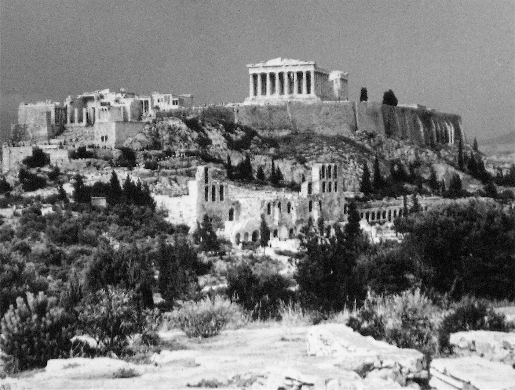 View of the Acropolis<br>1960s Silver Gelatin Print<br><br>#12113
