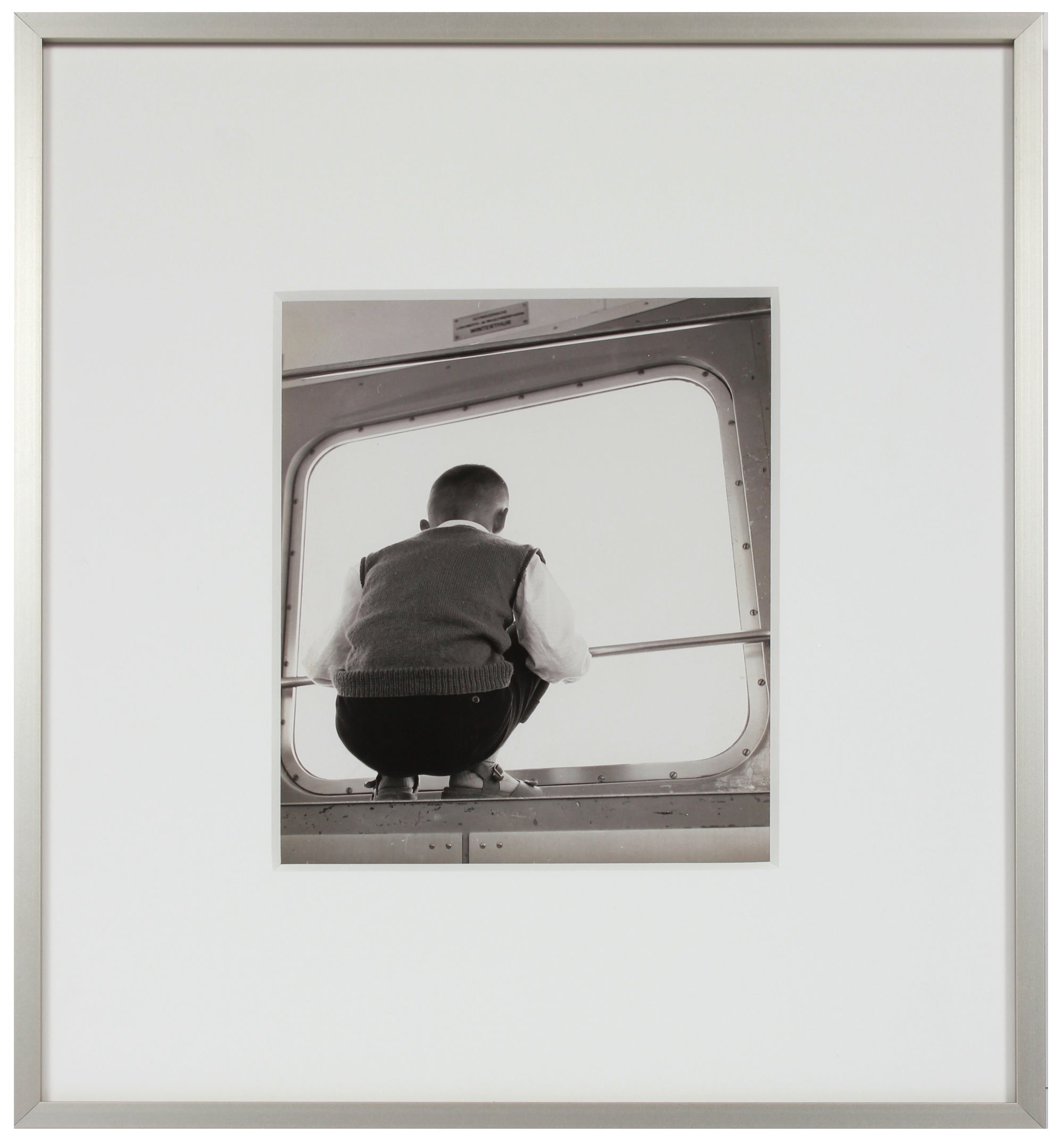 Boy on the Train, Switzerland <br>1960s Silver Gelatin Print <br><br>#12150