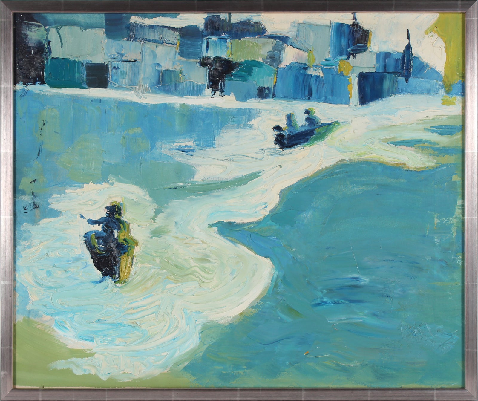 Bay Area Figurative Coastal Abstract<br>1950s Oil<br><br>#12728