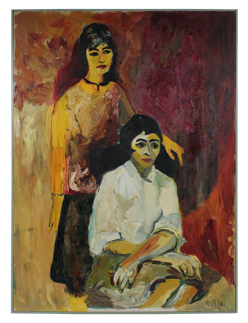 <i>Clara & Theodora</i><br>1963 Oil on Canvas<br><br>#13267