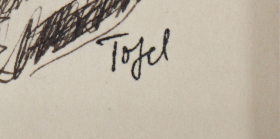 Morning Bun Study<br>20th C. Ink <br><br>#13473