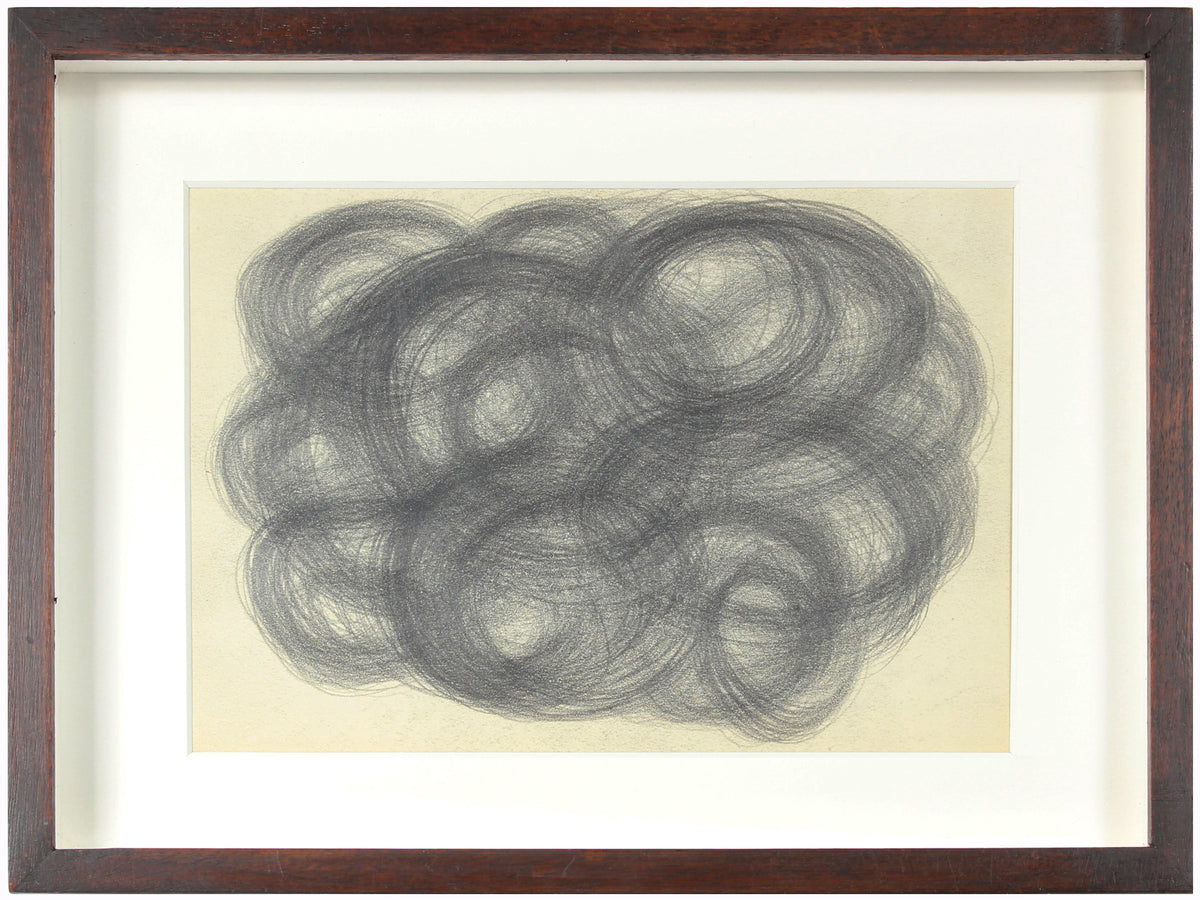 Expressionist Swirls &amp; Circles &lt;br&gt; Early-Mid 20th Century Graphite &lt;br&gt;&lt;br&gt;#13879