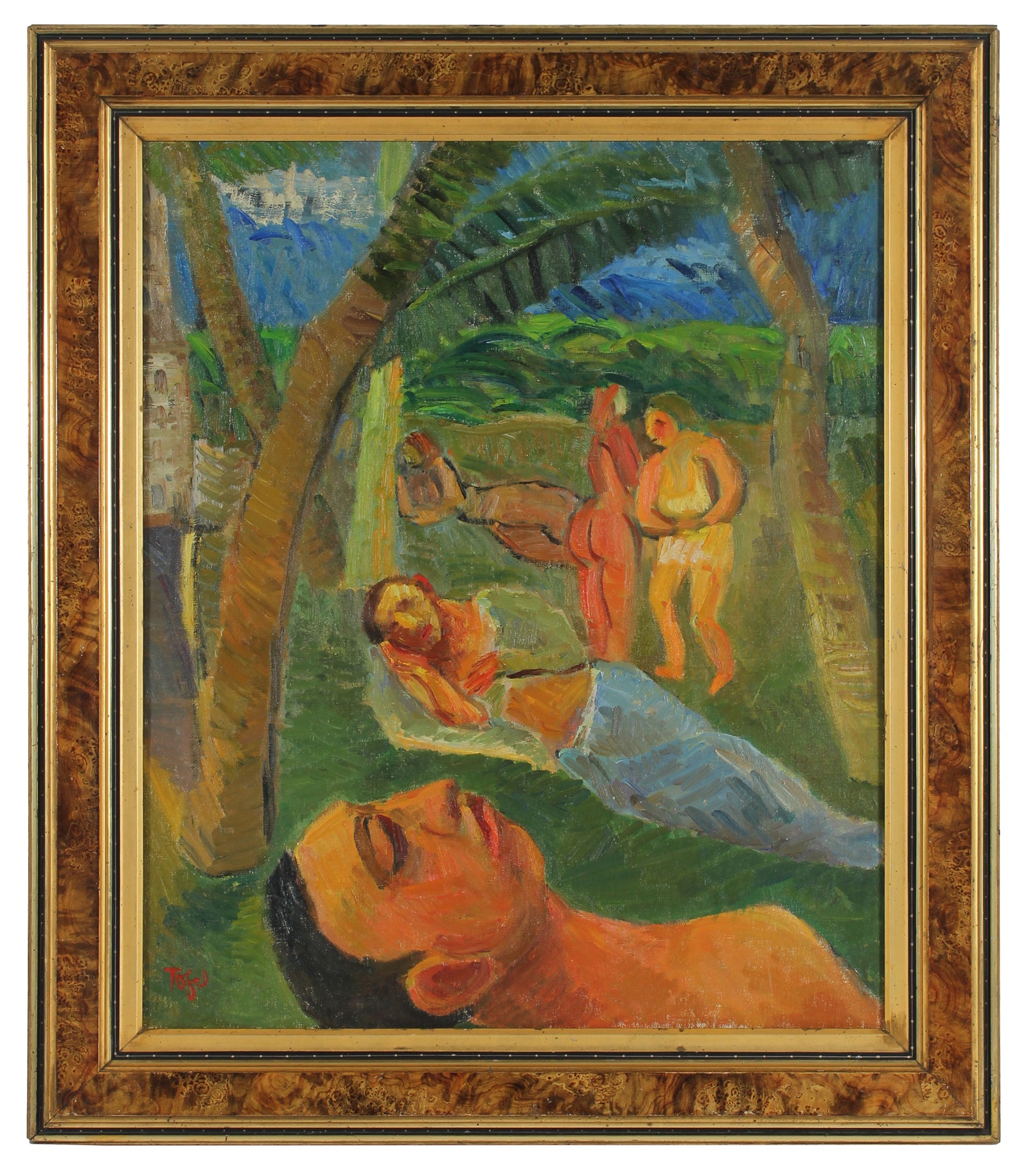 <i>Miami Beach</i> <br>1940 Oil <br><br>#13954