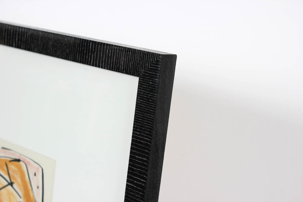 Modernist Figurative Abstract<br>Oil & Ink, 1967<br><br>#14524