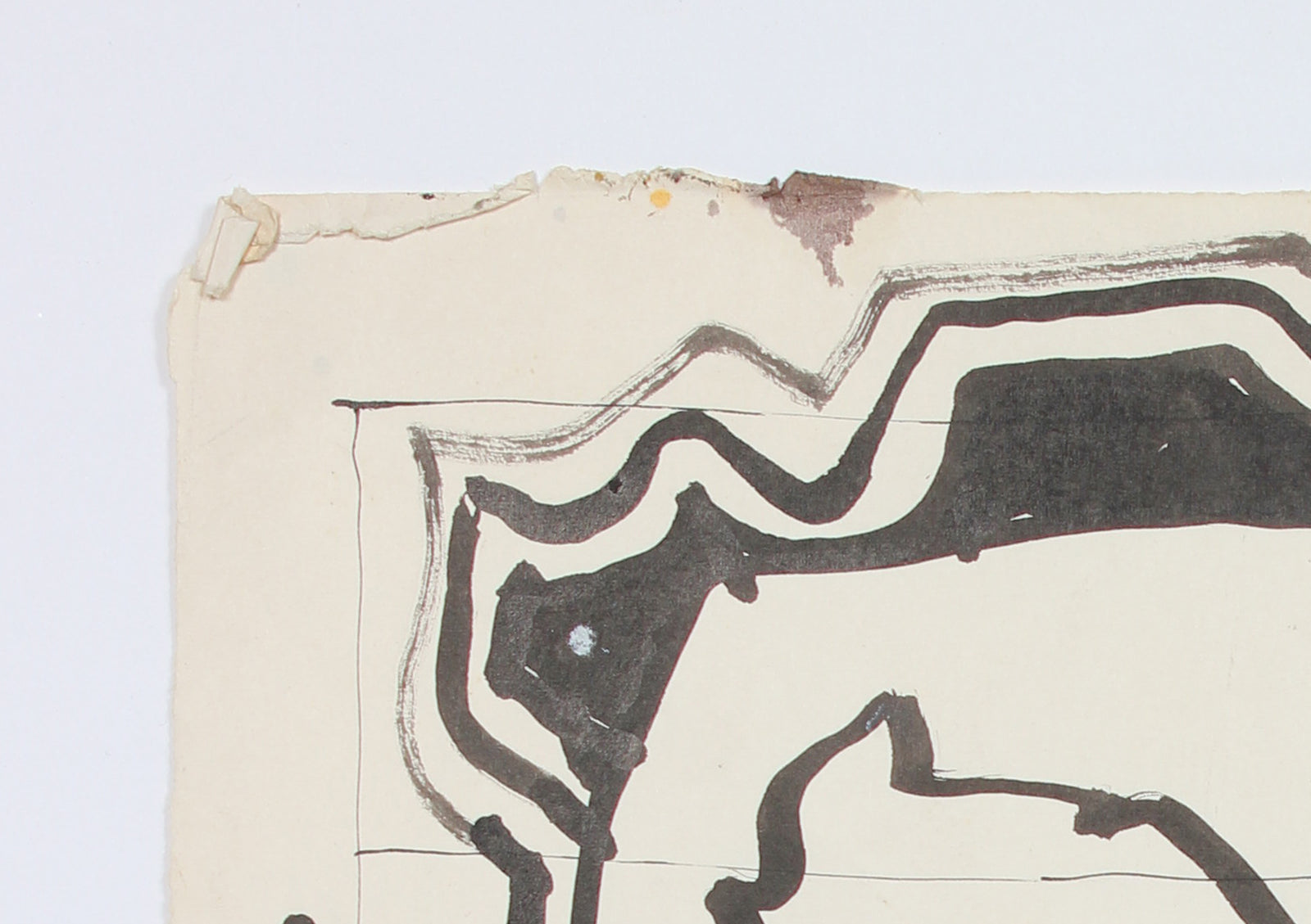 Surrealist Smiling Profile <br>1967 Ink <br><br>#14584