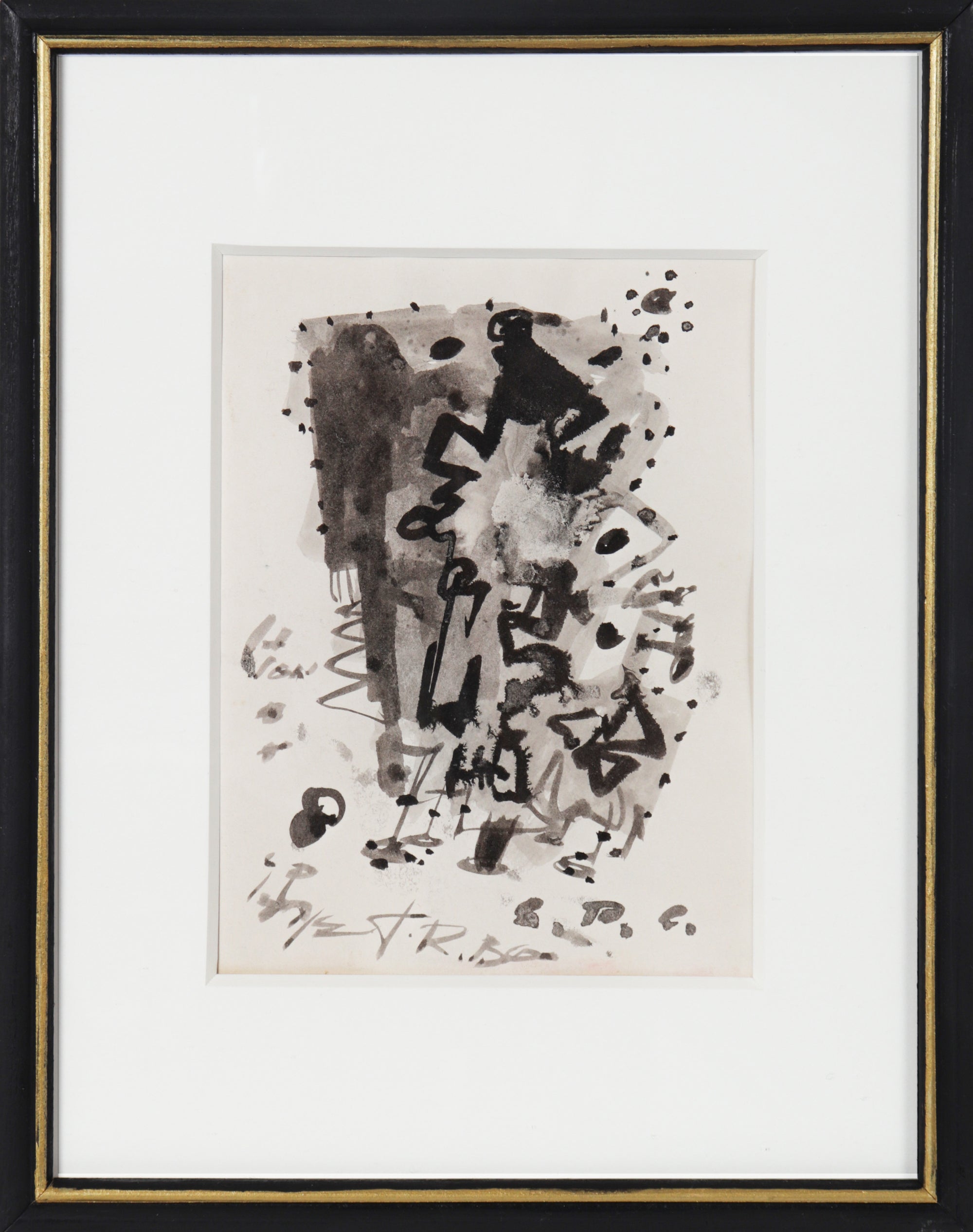 Deconstructed Monochromatic Abstraction <br>1966 Ink <br><br>#14795