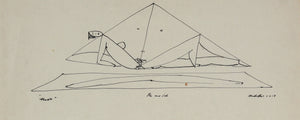 Surrealist Drawing <br>1967 Pen and Ink on Paper <br><br>#14983