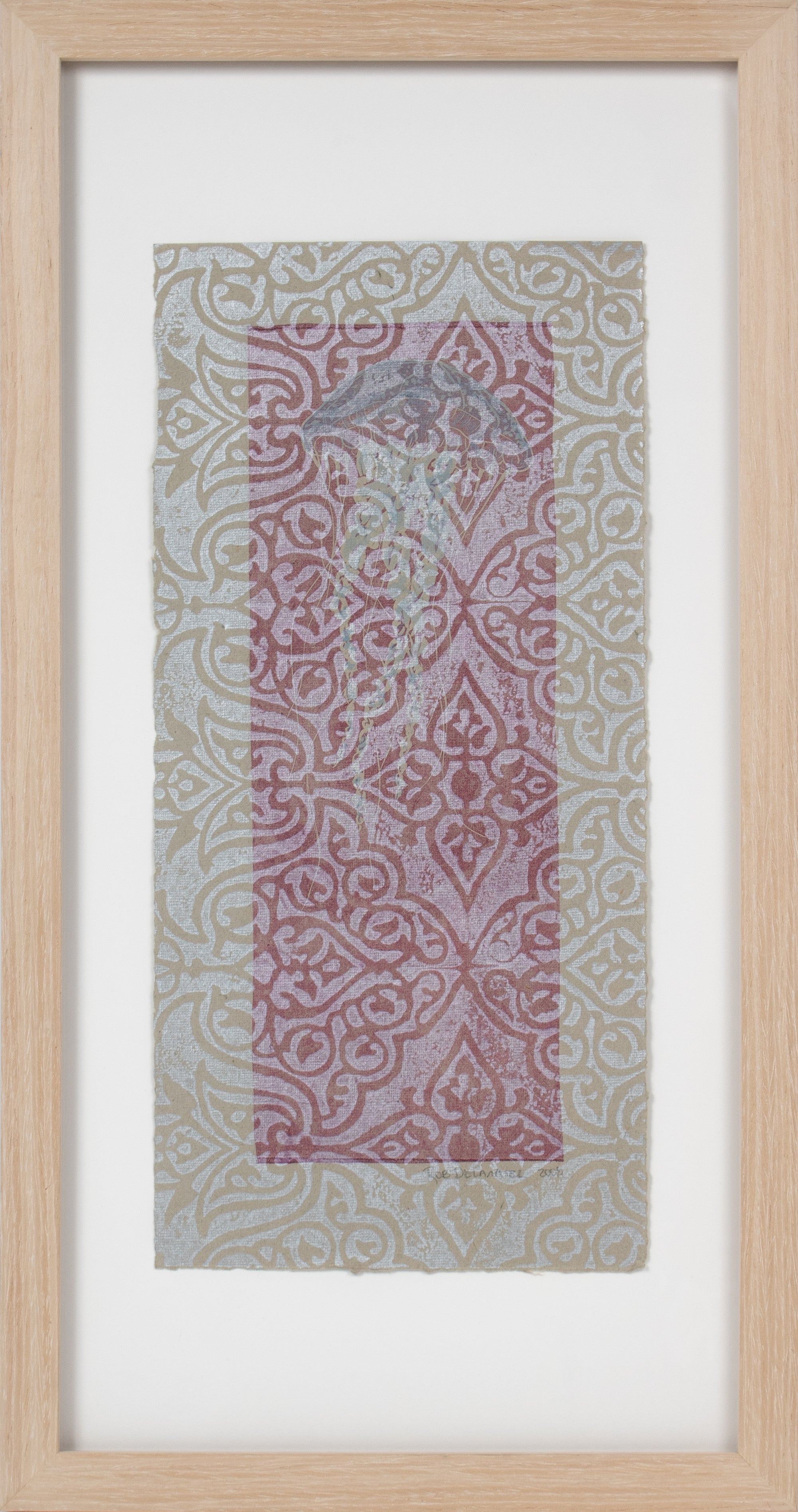 Jellyfish in Abstraction <br>2008 Linoleum Block Print <br><br>#15453