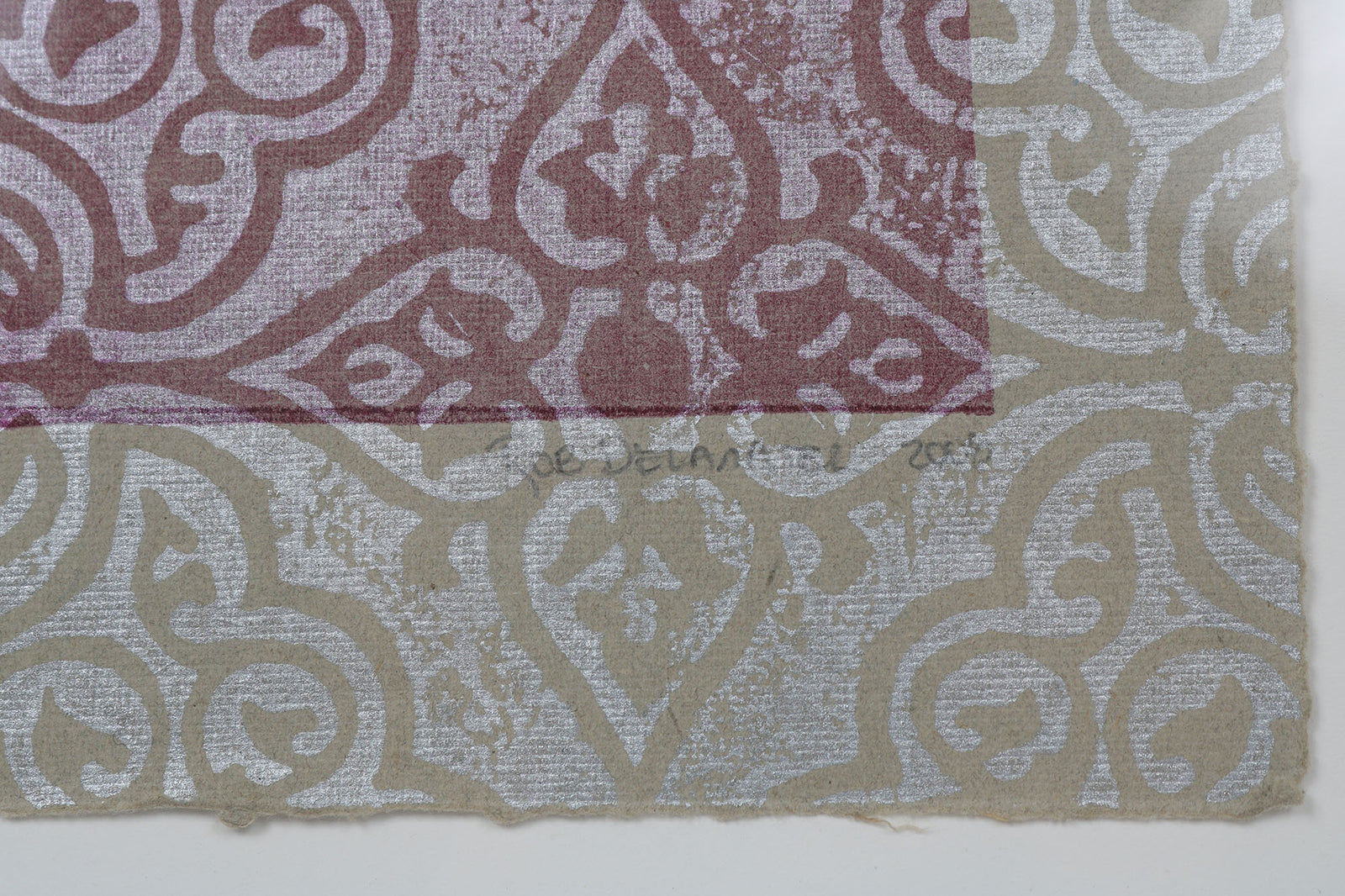 Jellyfish in Abstraction <br>2008 Linoleum Block Print <br><br>#15453