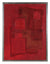 <i>Red Assemblage</i> <br>Mid Century Acrylic & Fabric Collage <br><br>#43114
