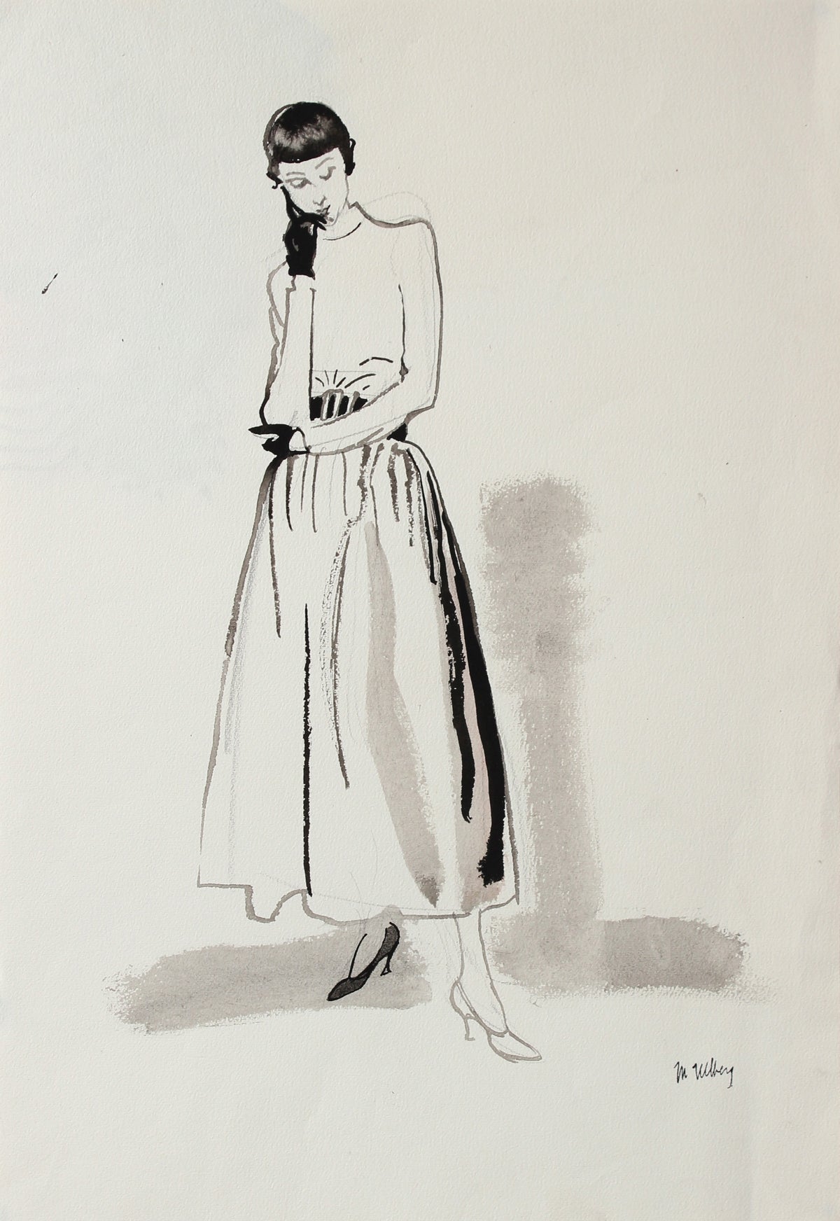 Model in Thought<br>Gouache, 1946-1954<br><br>#18463