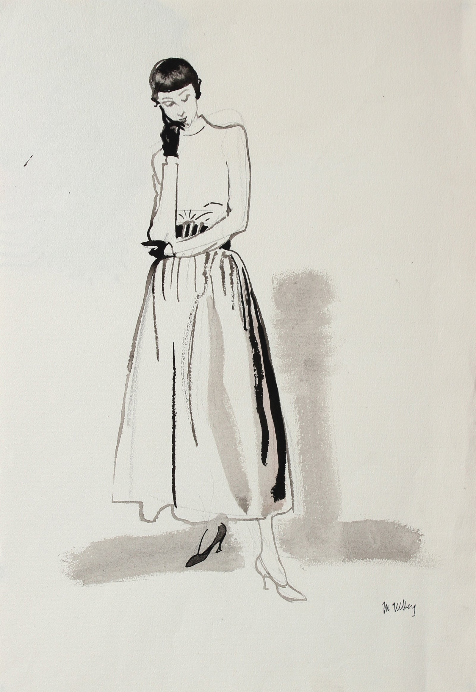 Model in Thought<br>Gouache, 1946-1954<br><br>#18463