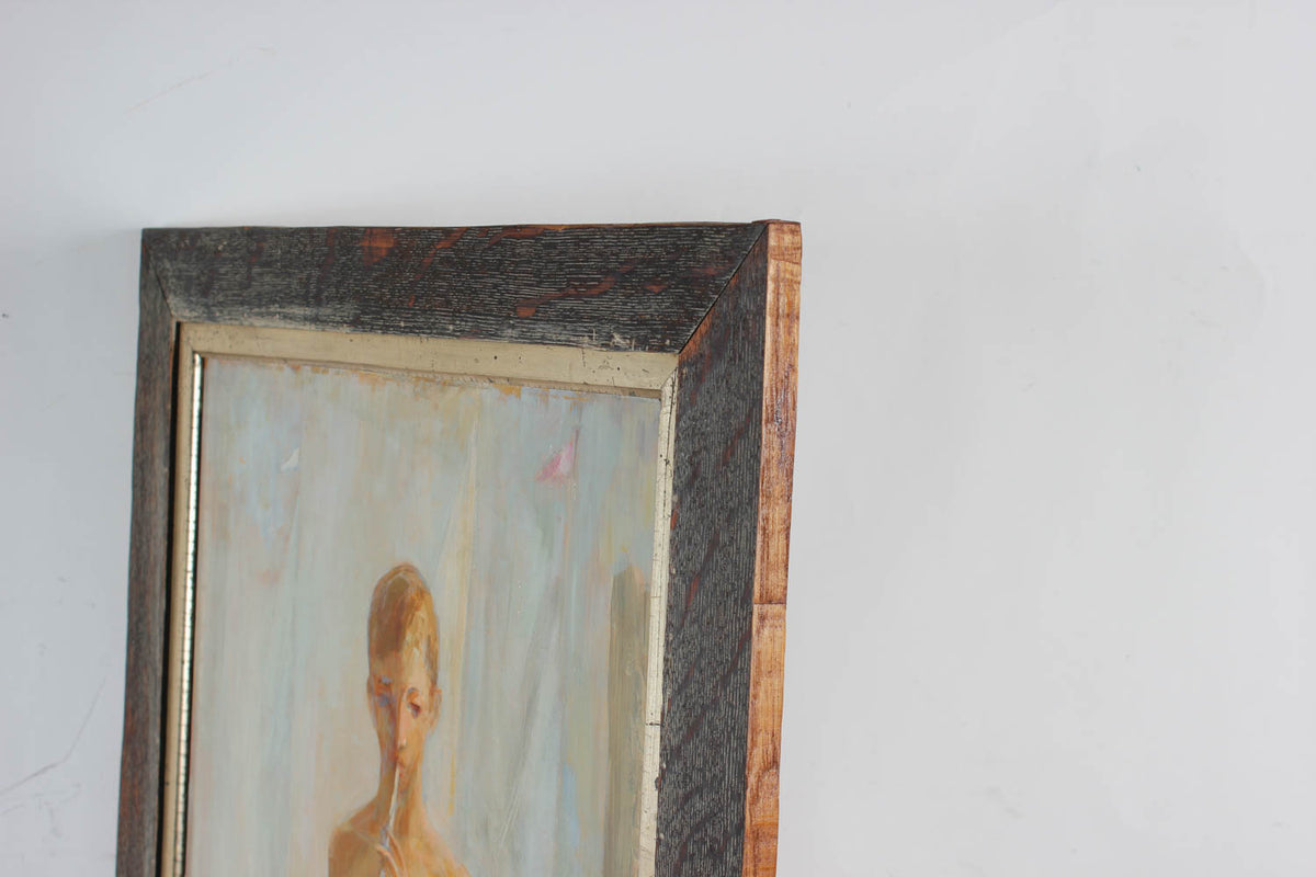 <i>Youth</i><br>Mid Century Oil on Masonite<br><br>#19015