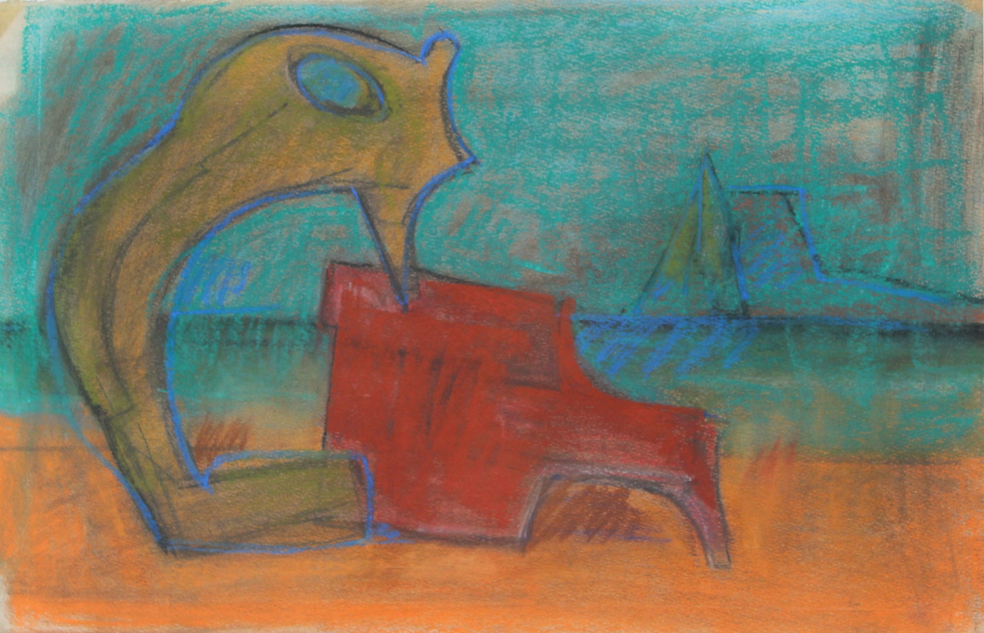 Organic Abstracted Forms<br>1960s Pastel<br><br>#19220