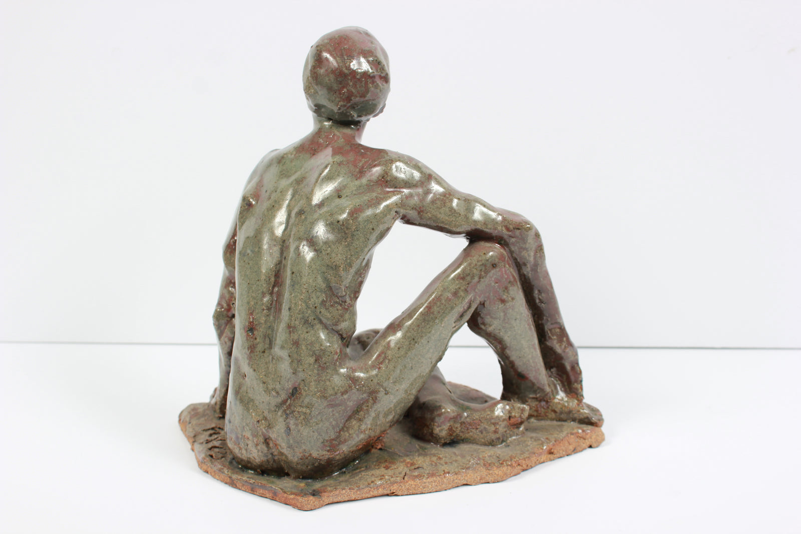 Relaxed Male Nude<br>2005 Clay on Wood<br><br>#20258