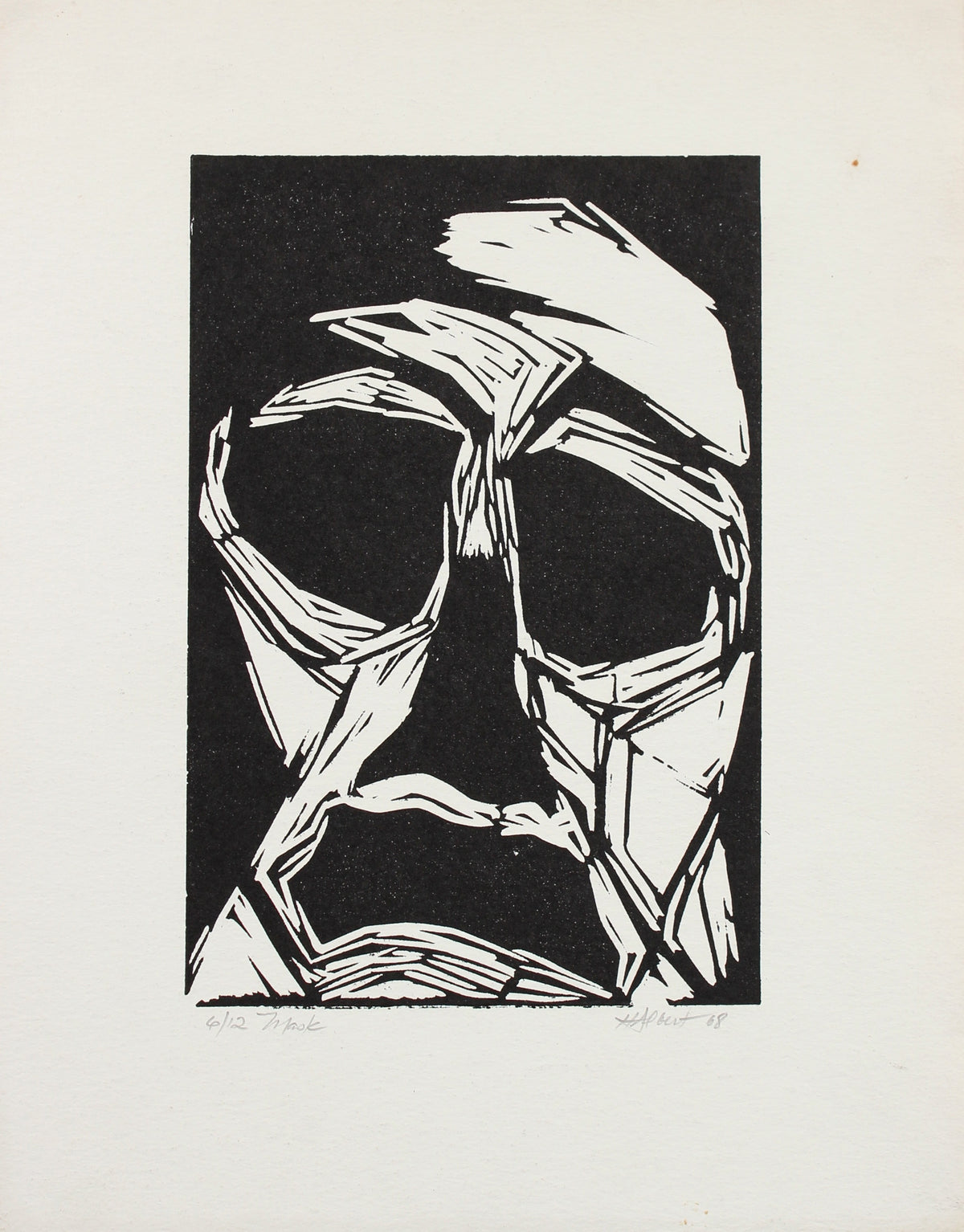 <i>Mask</i><br>1968 Wood Block<br><br>#2149A