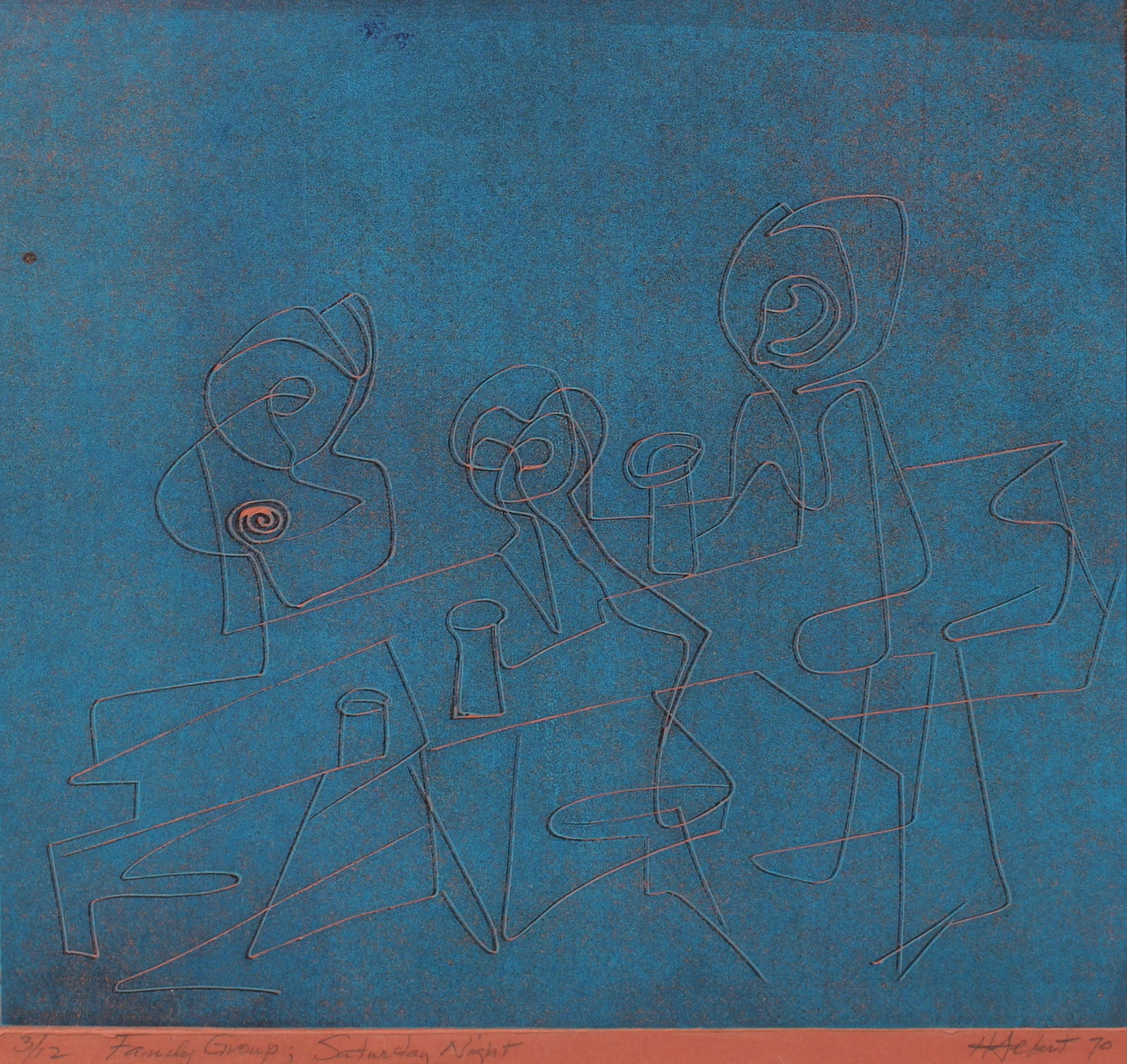 <i>Family Group; Saturday Night</i><br>1970 Serigraph<br><br>#2157D