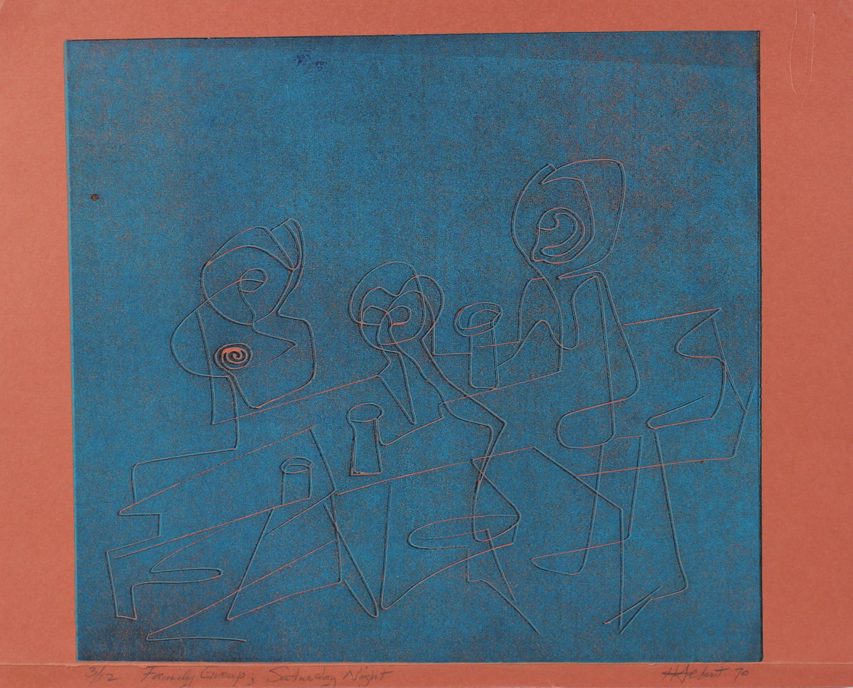 <i>Family Group; Saturday Night</i><br>1970 Serigraph<br><br>#2157D