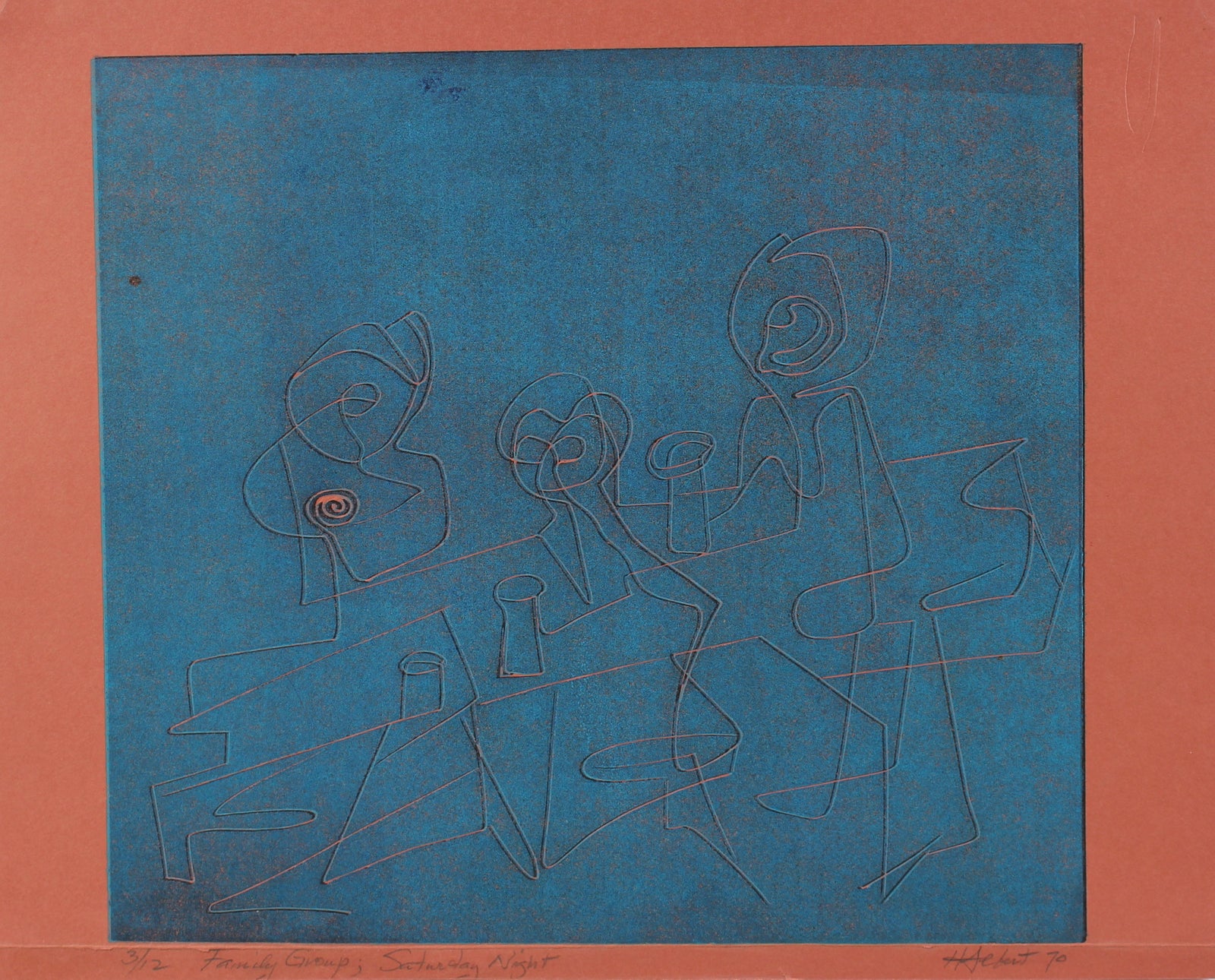 <i>Family Group; Saturday Night</i><br>1970 Serigraph<br><br>#2157D