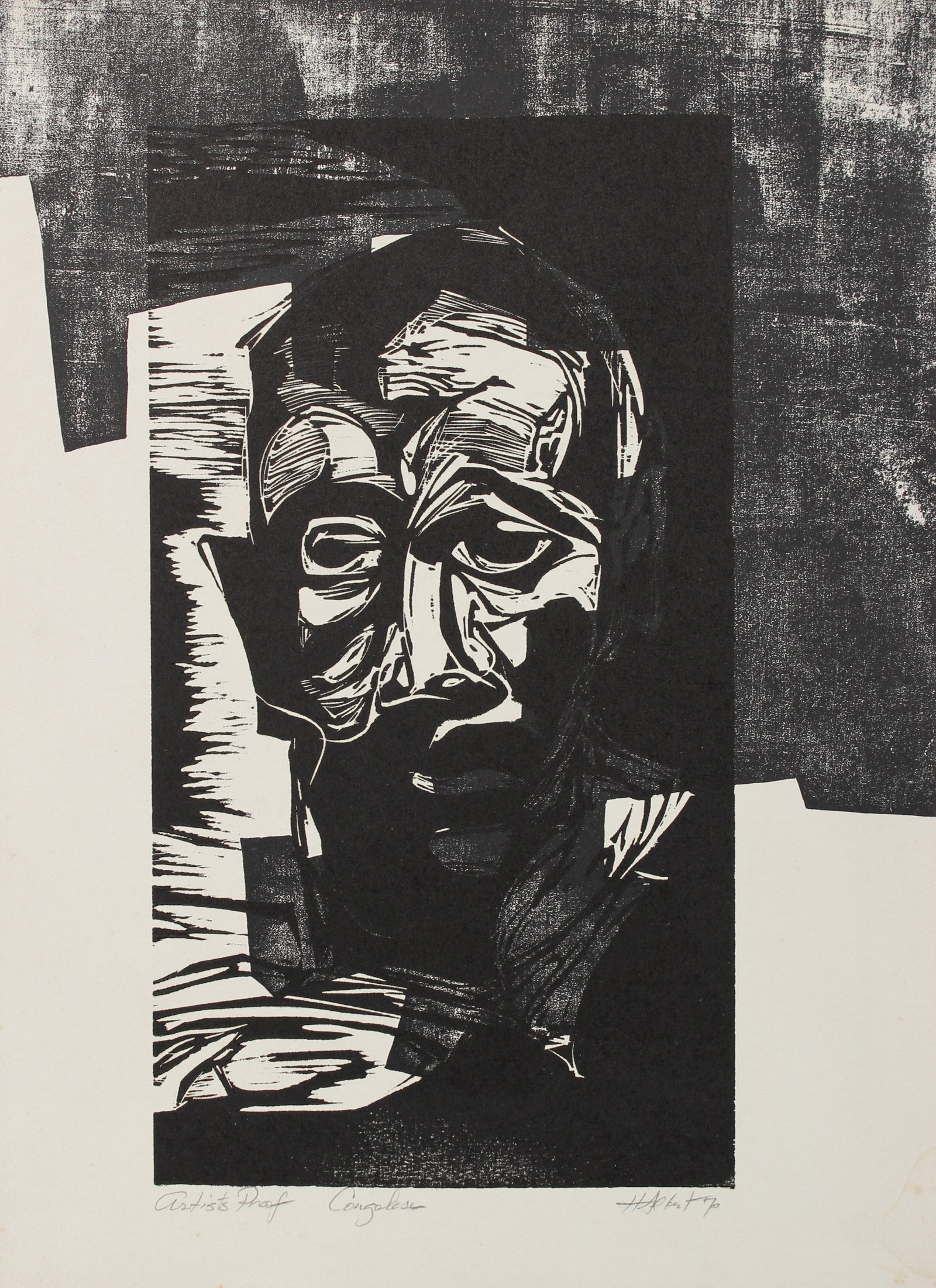 <i>Congolese</i> Artist Proof<br>Woodblock, 1970<br><br>#2168