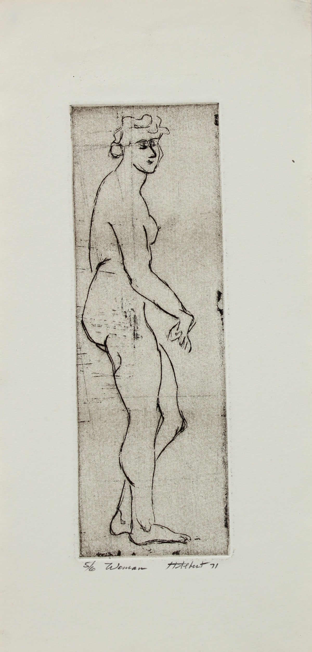 <i>Woman</i><br>Etching, 1971<br><br>#2191