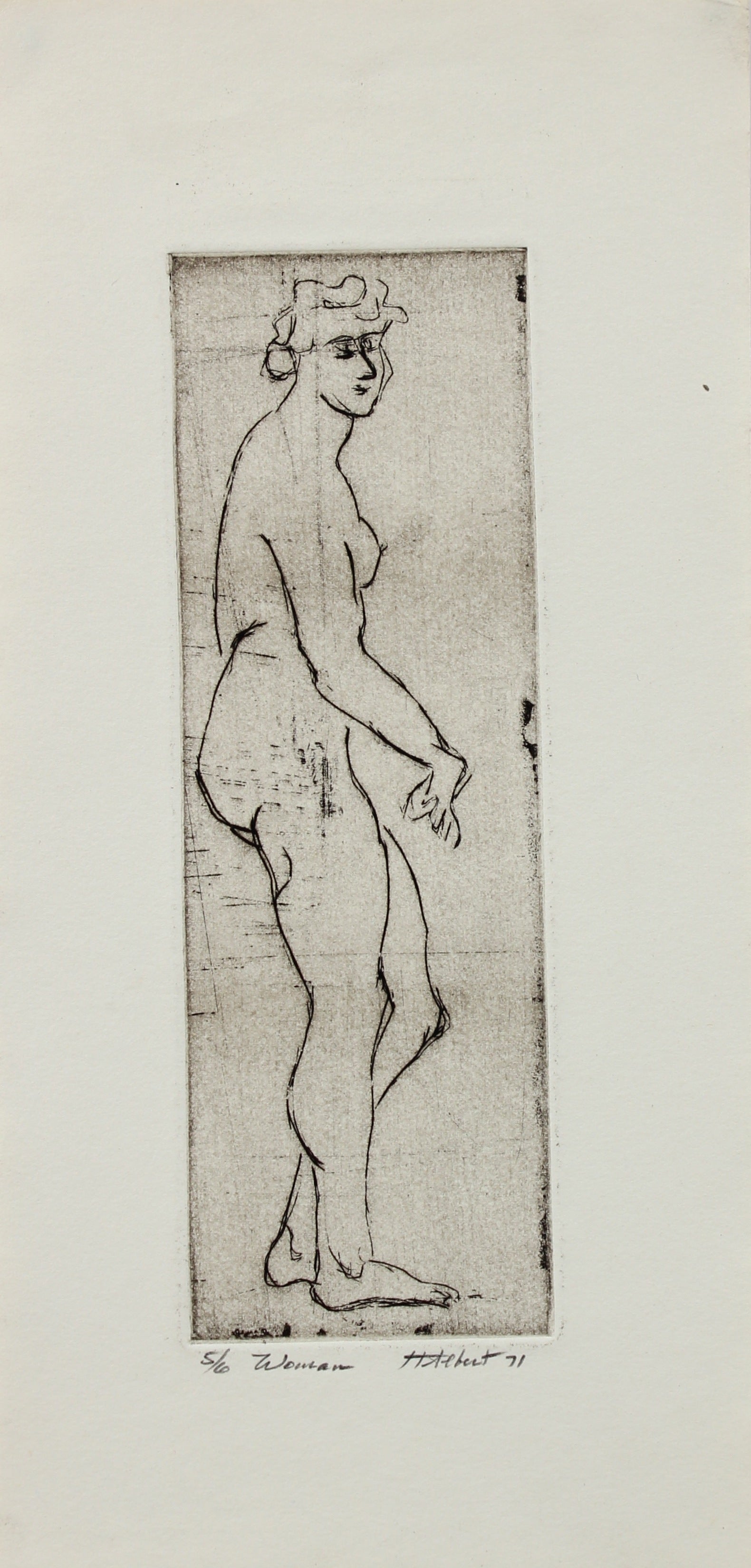 <i>Woman</i><br>Etching, 1971<br><br>#2191