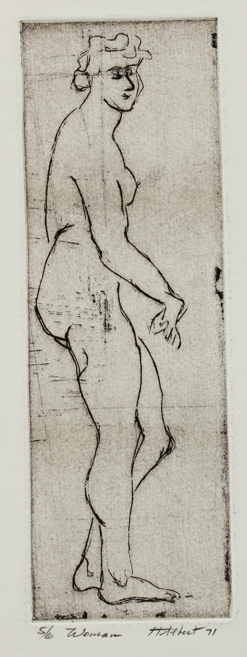 <i>Woman</i><br>Etching, 1971<br><br>#2191