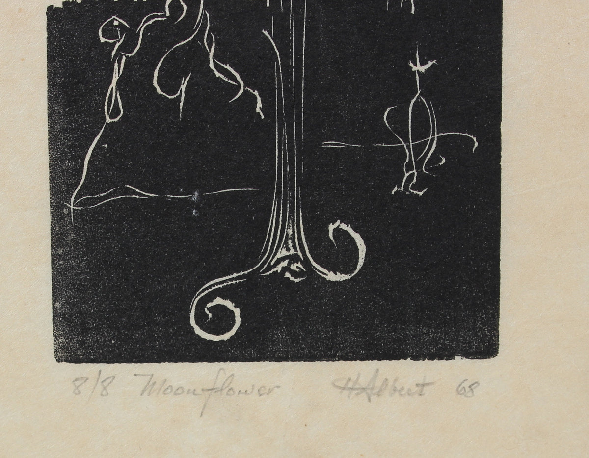<i>Moonflowers</i><br>1968 Woodcut<br><br>#2202