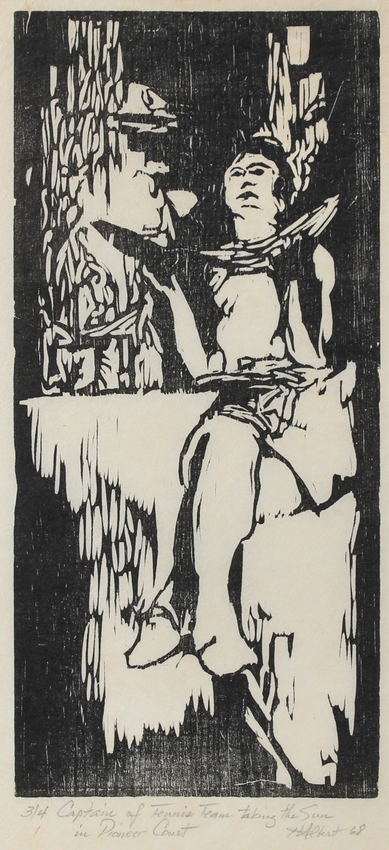 <i>Captain of the Tennis Team Taking the Sun in "Pioneer Court"</i><br><br>#2204