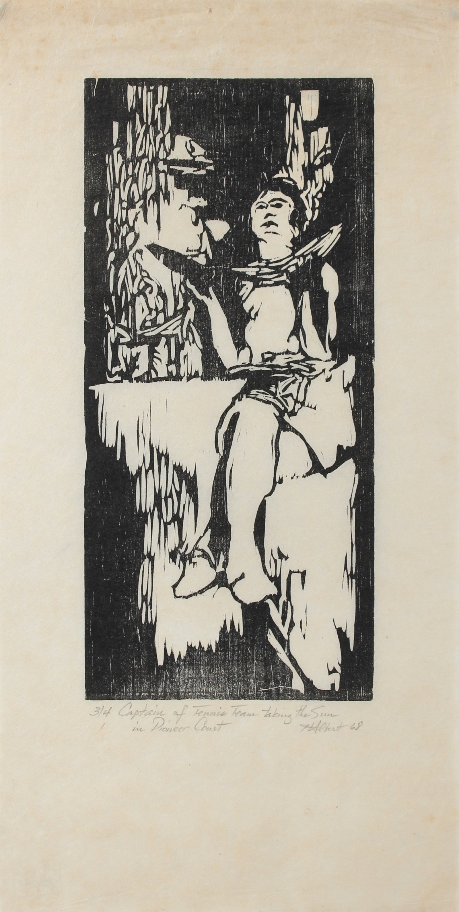 <i>Captain of the Tennis Team Taking the Sun in "Pioneer Court"</i><br><br>#2204