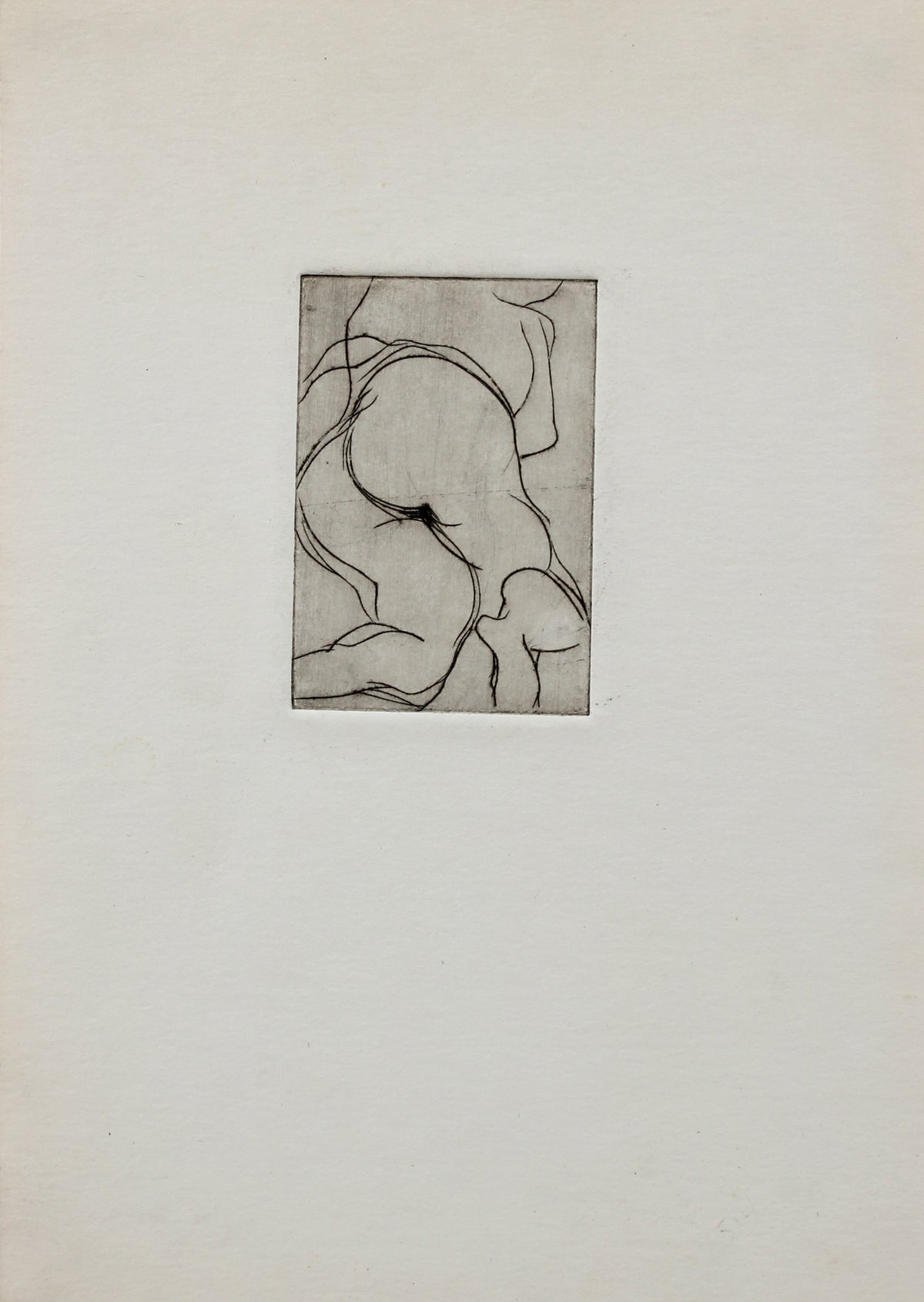 Abstract Figurative Etching <br>1960-70s <br><br>#2208A