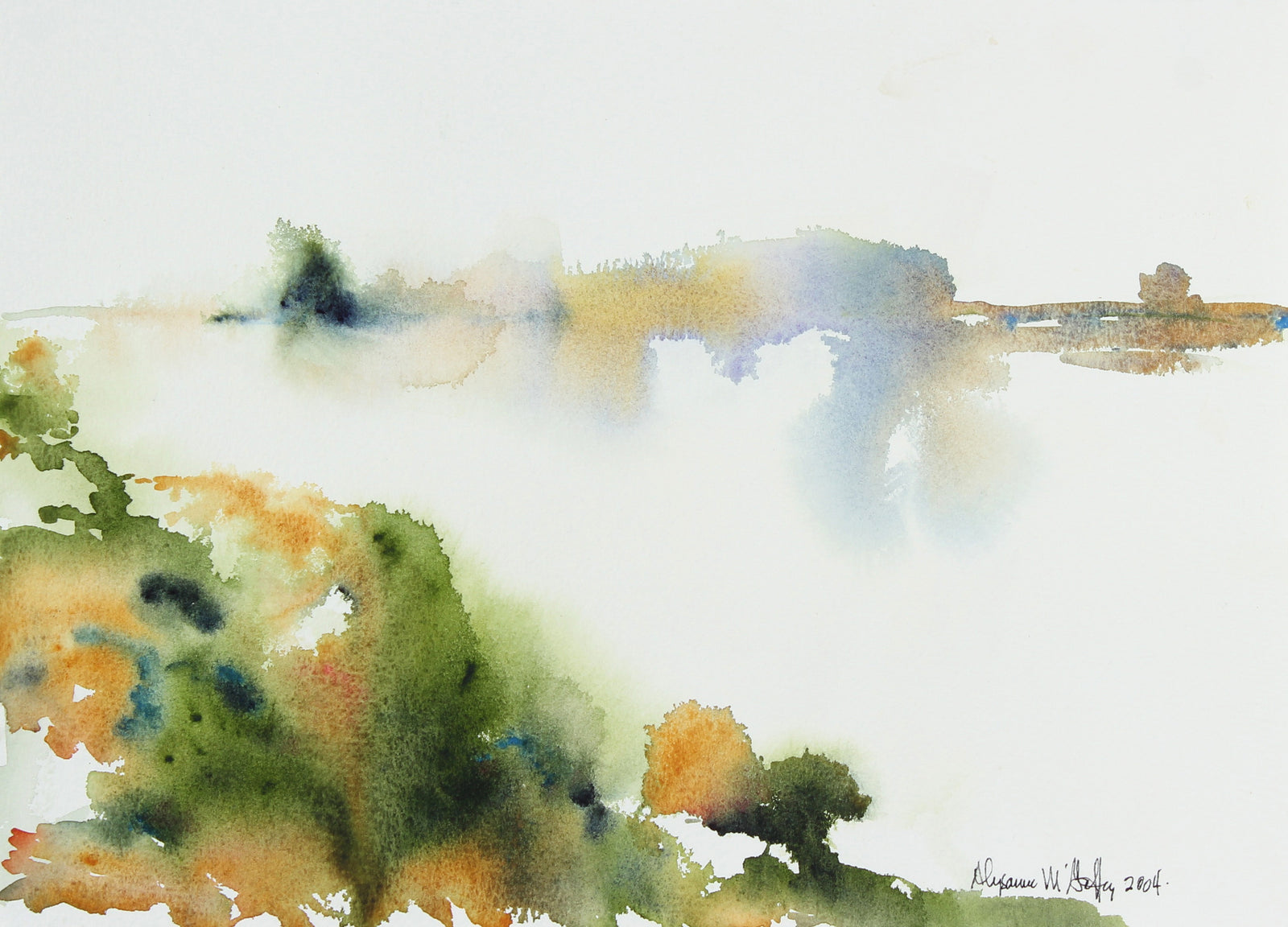 Moody California Watercolor Abstraction, 2004 <br><br>#22508