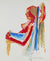 Bay Area Figurative Relaxed Seated Nude <br>1950-60s Distemper <br><br>#23430