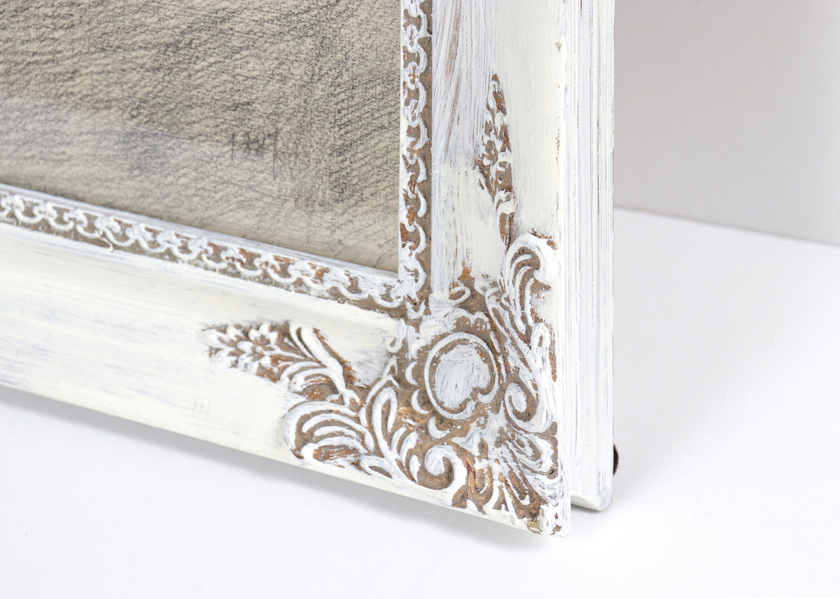 French Academic Hydrangea Still Life Drawing <br>1887 Charcoal <br><br>#23895