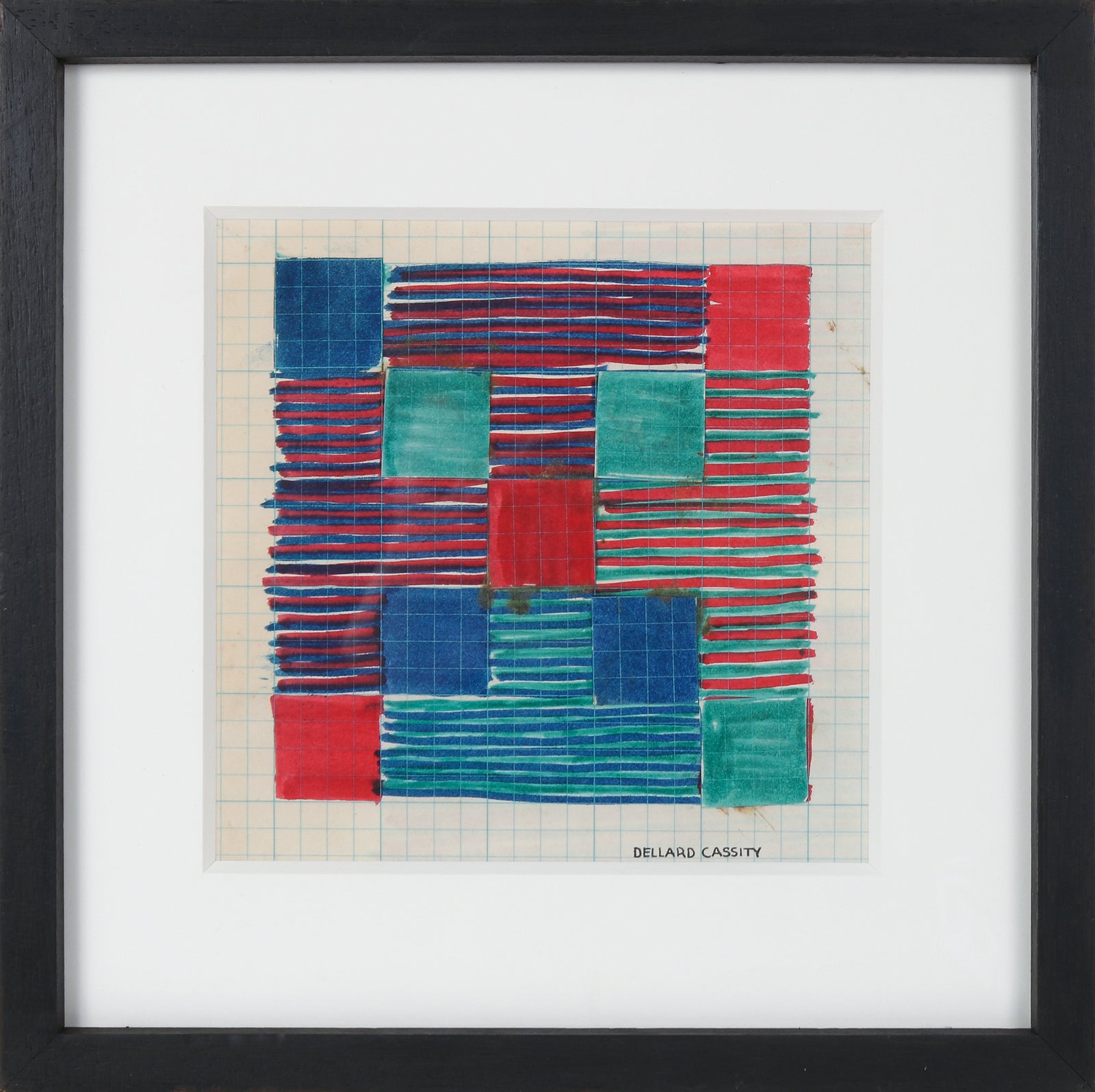 Optical Abstract Study <br>Mid Century Ink & Cut Paper <br><br>#24642