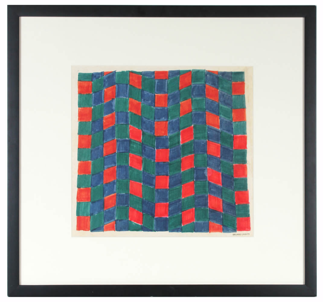 Oscillating Geometric Grid<br>Ink on Tracing Paper<br><br>#24693