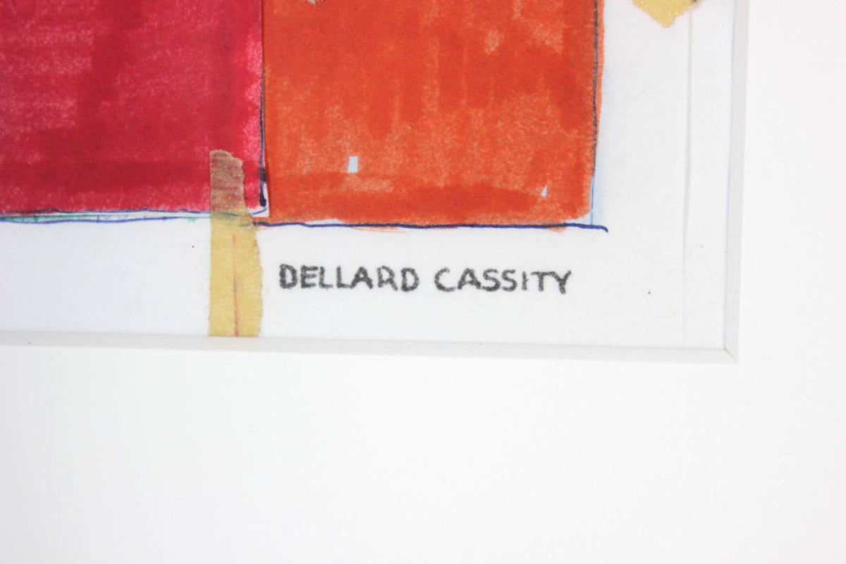 Mid Century Geometric Abstract Study<br>Ink, Tape, & Cut Paper<br><br>#24779