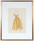 Crosshatched Golden Gown<br> Gouache & Ink Fashion Illustration<br><br>#26556