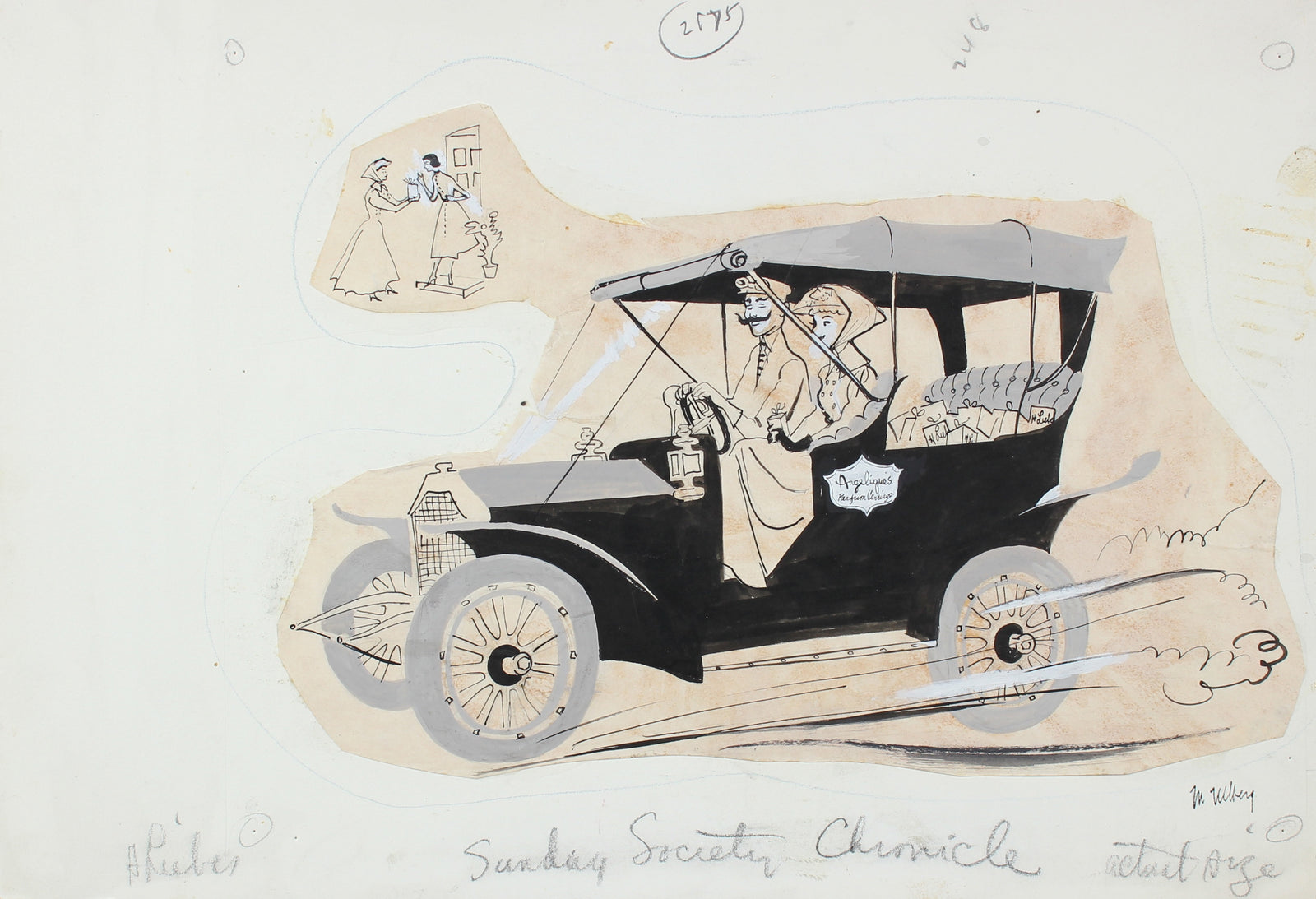 Sunday Drive<br>1946-54 Mixed Media<br><br>#27155