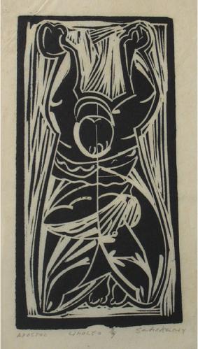 <i>Apostol</i><br>Mid Century Linoleum Block<br><br>#14866